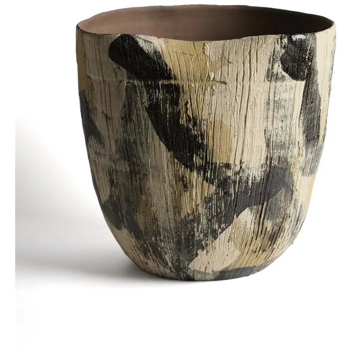 Коричневая керамическая ваза Dirva, 38 см