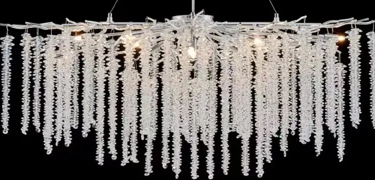 Люстра Coral Crystals Long (золотой)