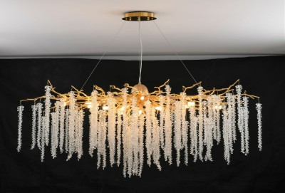 Люстра Coral Crystals Long (золотой)