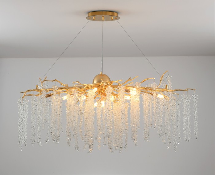 Люстра Coral Crystals Long (золотой)
