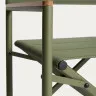 Складной уличный стул Tisno из зеленого алюминия и зеленого текстиля