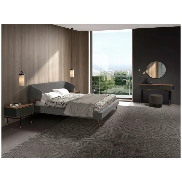 Консоль с ящиками 7171/CP2308DK из темно-серого дерева с ореховой столешницей