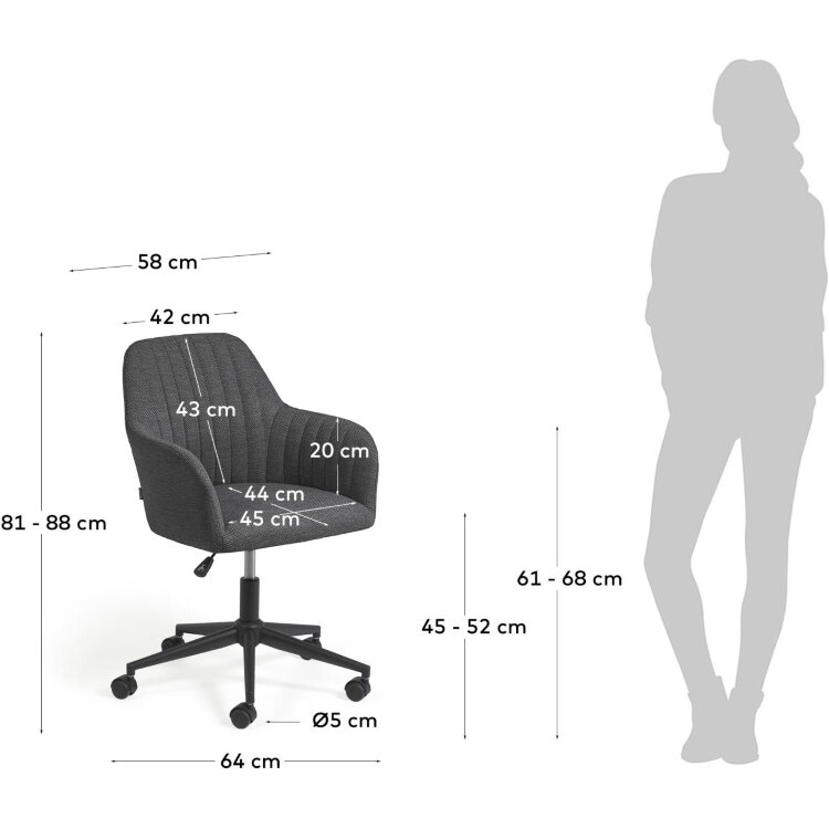 Офисный стул Madina темно-серый