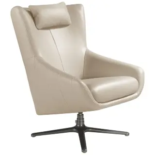 Поворотное кресло 5090/A1001-M5652 с кожаной обивкой