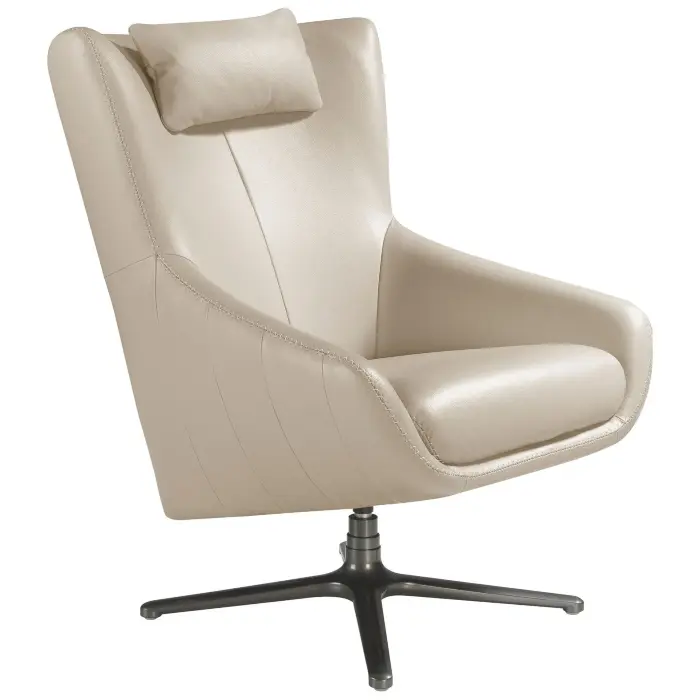 Поворотное кресло 5090/A1001-M5652 с кожаной обивкой