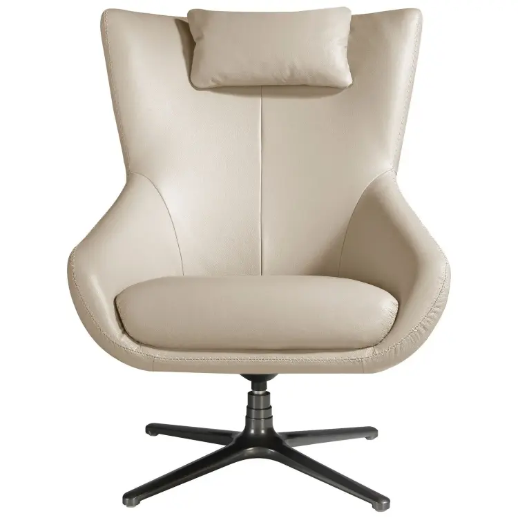 Поворотное кресло 5090/A1001-M5652 с кожаной обивкой