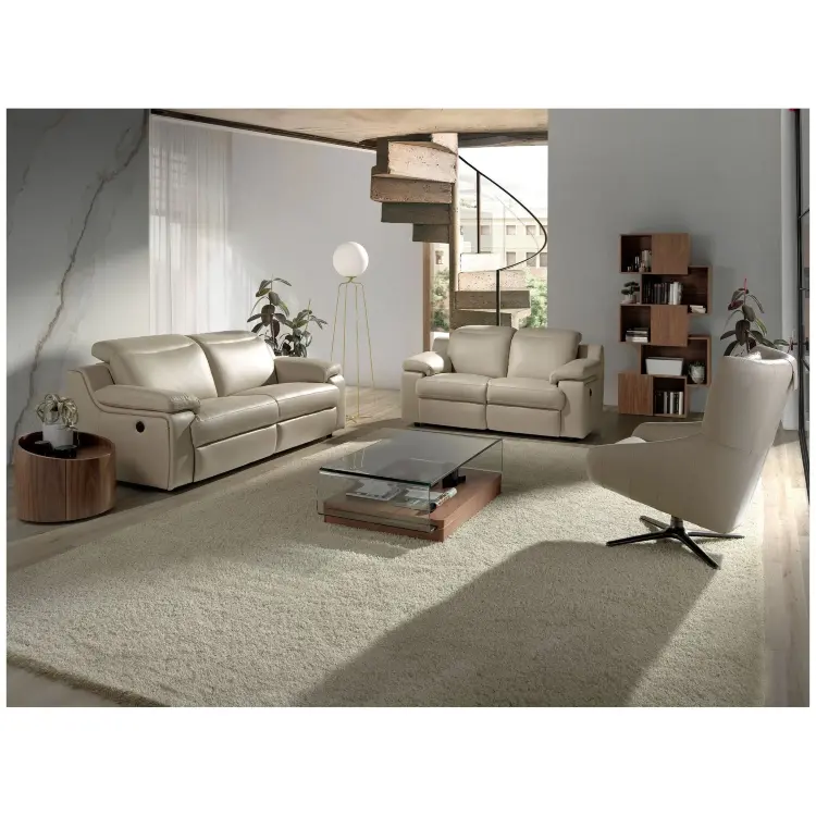 Поворотное кресло 5090/A1001-M5652 с кожаной обивкой