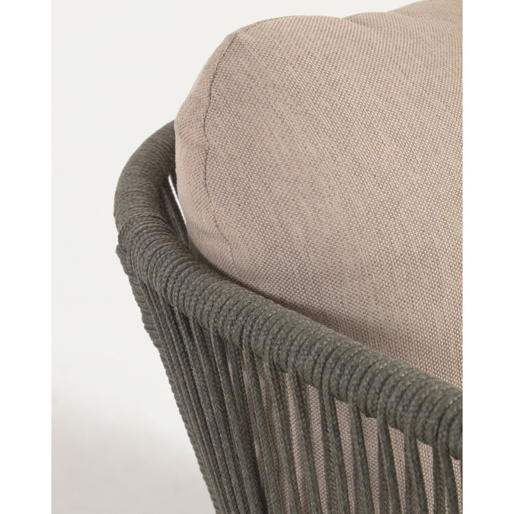 Кресло Catalina из зеленой веревки и массива акации