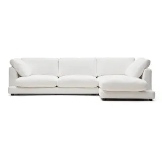 Gala 4-местный диван с правым шезлонгом белый 300 см