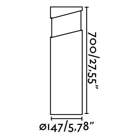 Лампа-маяк Block серый