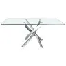 Стол обеденный прямоугольный F2133 /1061 стекло 180x95 с ножками из нержавеющей стали