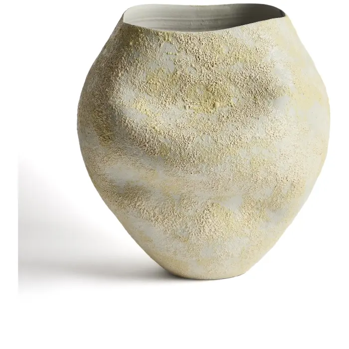 Керамическая ваза Medira цвета экрю и желтого, 35,5 см