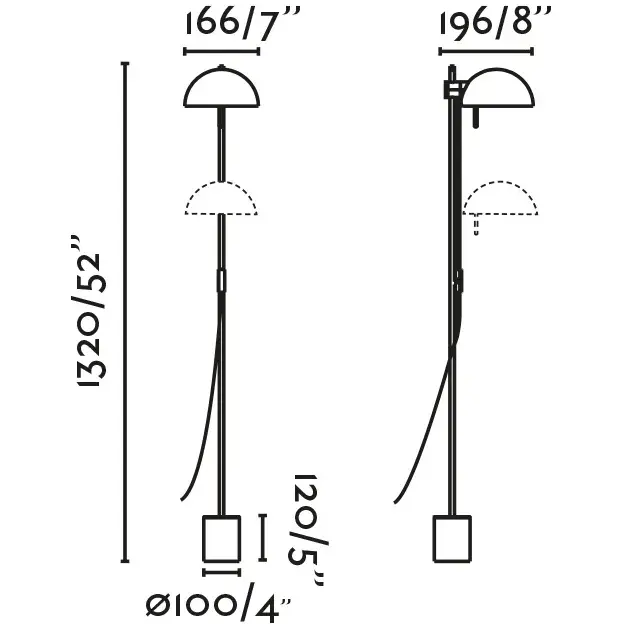 MATILDA Торшер гранатовый 1xE14