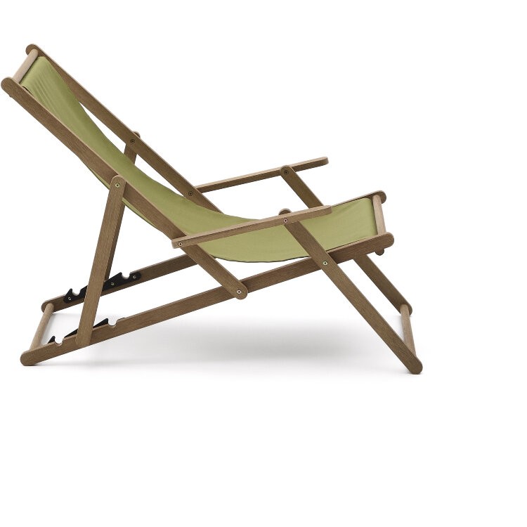 Складное кресло Vilara из акации для улицы салатового цвета