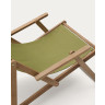 Складное кресло Vilara из акации для улицы салатового цвета