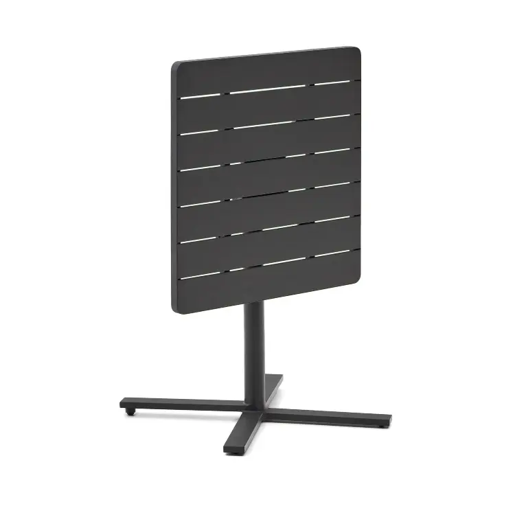 Складной уличный стол Torreta из алюминия с черной отделкой 70 x 70 см