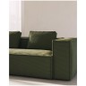 6-местный угловой диван Blok в зеленом толстом вельвете 320 x 320 см