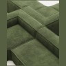 6-местный угловой диван Blok в зеленом толстом вельвете 320 x 320 см