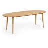 Раздвижной стол Oakland из МДФ с дубовым шпоном и ножками из массива каучука Ø140(220)x90 см