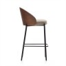 Eamy Светло-коричневый полубарный стул с отделкой из шпона ясеня