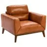 Кресло из кожи KF1016-1P /5036 светло-коричневое