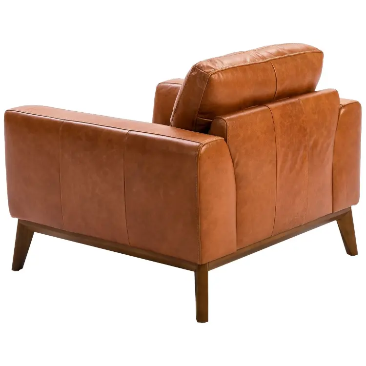 Кресло из кожи KF1016-1P /5036 светло-коричневое