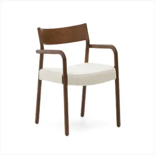 Стул Falconera со съемным чехлом из массива дуба с отделкой орех FSC Mix Credit