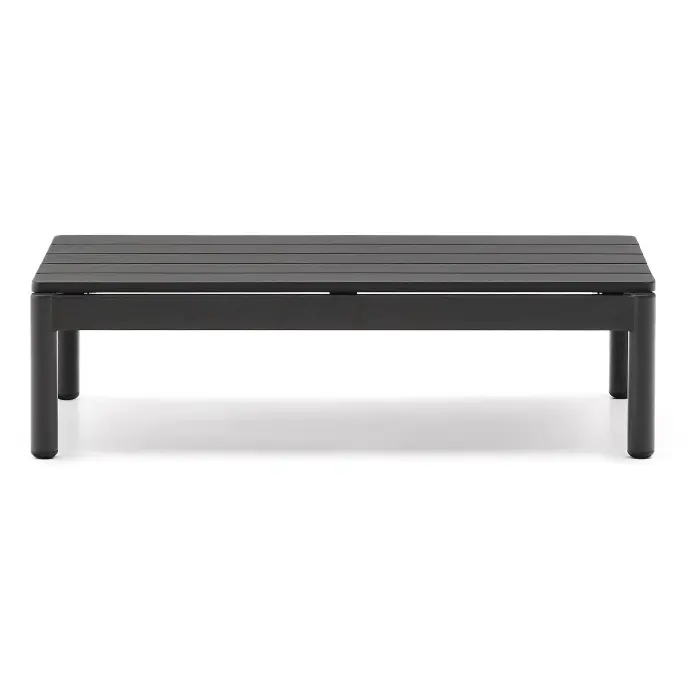 Журнальный столик Sorells из серого алюминия 57 x 91 см