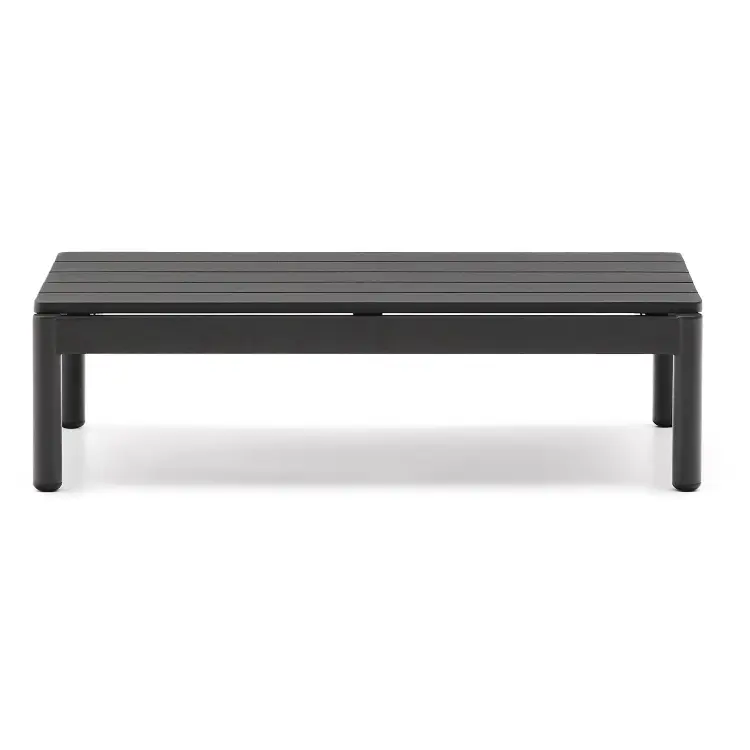 Журнальный столик Sorells из серого алюминия 57 x 91 см