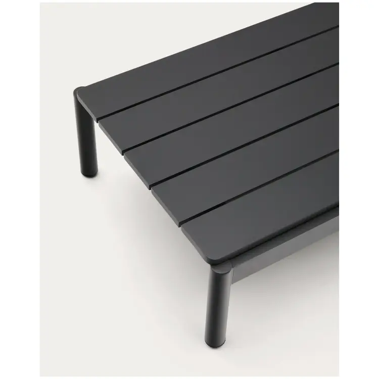 Журнальный столик Sorells из серого алюминия 57 x 91 см