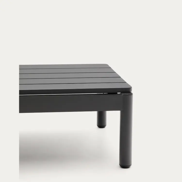 Журнальный столик Sorells из серого алюминия 57 x 91 см