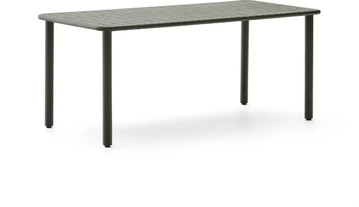 Уличный стол Brai из оцинкованной стали зелёного цвета 180 x 90 см