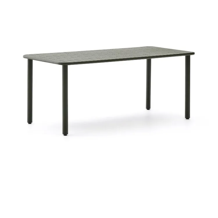 Уличный стол Brai из оцинкованной стали зелёного цвета 180 x 90 см