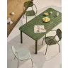 Уличный стол Brai из оцинкованной стали зелёного цвета 180 x 90 см