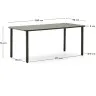 Уличный стол Brai из оцинкованной стали зелёного цвета 180 x 90 см