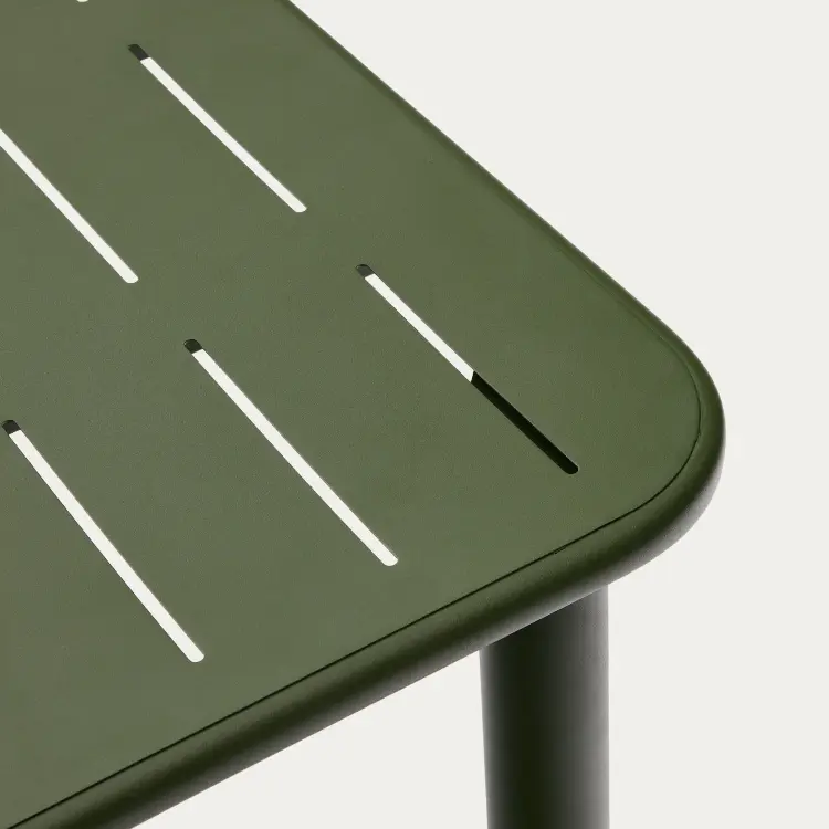 Уличный стол Brai из оцинкованной стали зелёного цвета 180 x 90 см