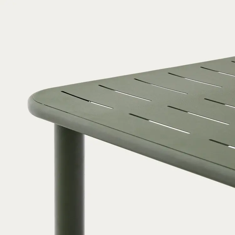 Уличный стол Brai из оцинкованной стали зелёного цвета 180 x 90 см