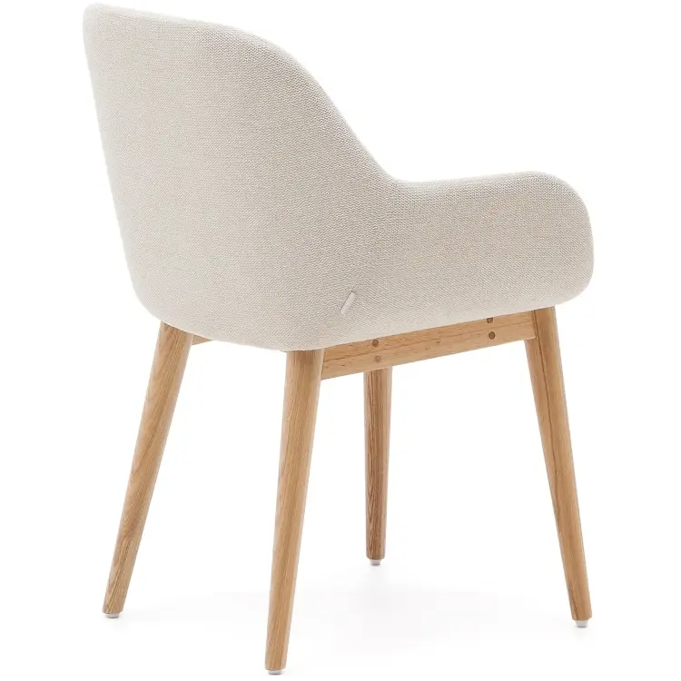 Стул Konna бежевого цвета с ножками из массива ясеня