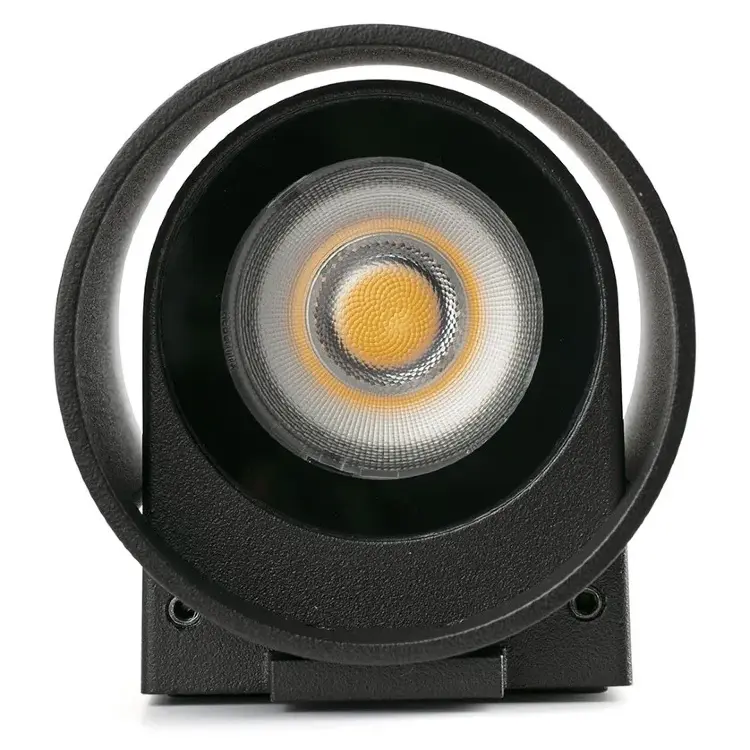 KOV 1L Настенный светильник круглый черный LED 6W 3000K 34°