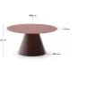 Журнальный столик Wilshire из стекла и стали терракотовый Ø80cm