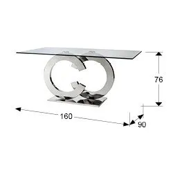 Обеденный стол Casandra стальной 160 см
