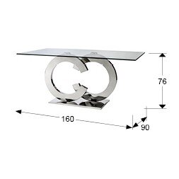 Обеденный стол Casandra стальной 160 см