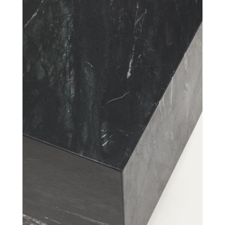 Приставной столик Sorein из черного мрамора 40 x 40 см