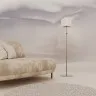 Торшер Oket латунный/белый