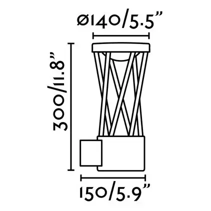 Уличное бра Twist темно-серое