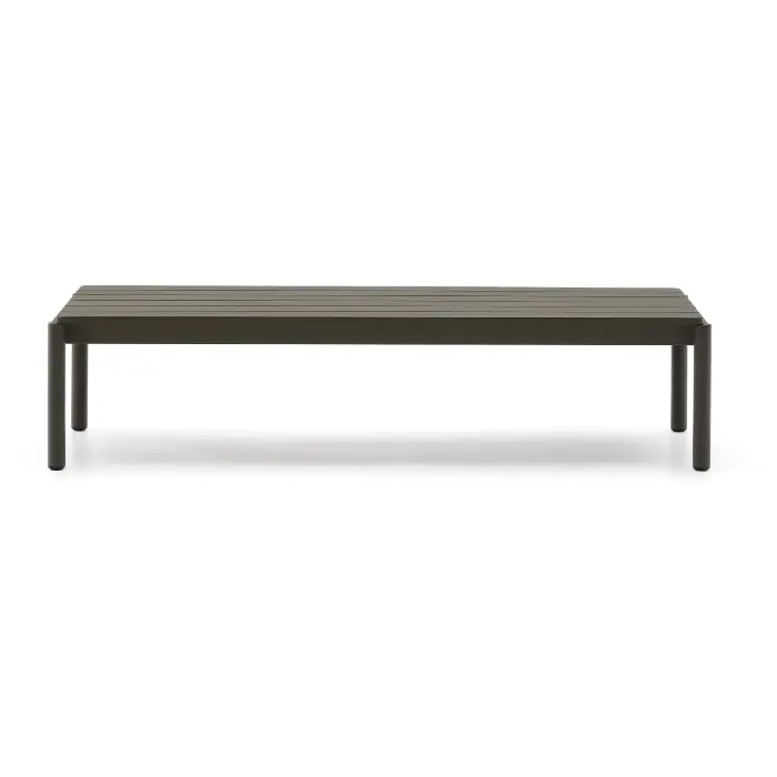 Журнальный столик Sorells из зеленого алюминия 63 x 149 см