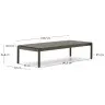 Журнальный столик Sorells из зеленого алюминия 63 x 149 см