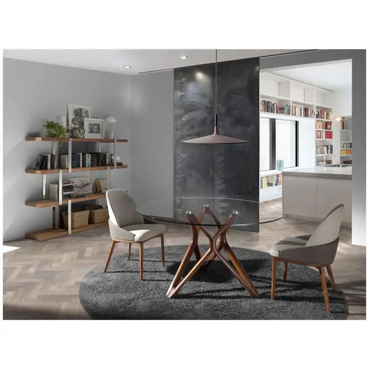 Круглый обеденный стол 1108/DT802 Ø140 из закаленного стекла