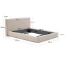 Blok Кровать бежевая со съемными чехлами для матраса 160 х 200 см