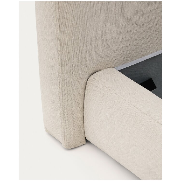 Blok Кровать бежевая со съемными чехлами для матраса 160 х 200 см